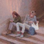 On Westminster Steps, 40x28 ins