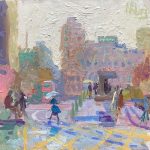 Piccadilly Gardens Tramstop 12x12ins £650